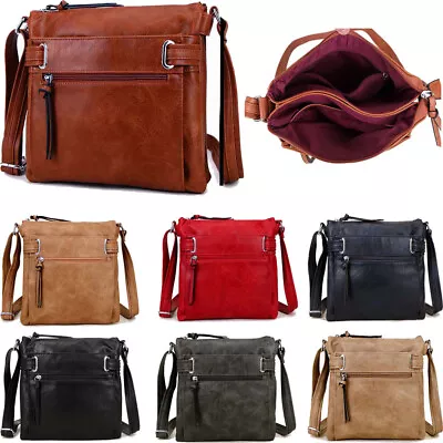 Ladies Cross Body Bag Messenger Large Over Shoulder Satchel Handbag Long Strap • £15.94