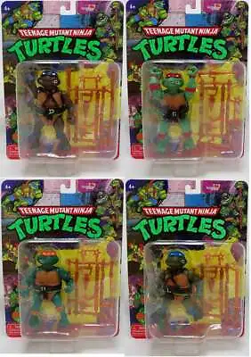 Playmates 2022 Teenage Mutant Ninja Turtles 5 Figure Retro Classic Set Of 4 • $62.66