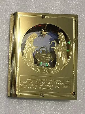 Vintage Brass Reflector String Light Cover Nativity Bible Holographic Religious • $12.50