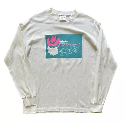 Vintage 80’s Tucson Arizona Running Marathon T-Shirt Long Sleeve White Large • $12