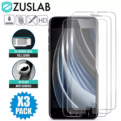 $8.95 • Buy For Apple IPhone SE 2022 3rd Gen 7 8 Tempered Glass Screen Protector 3 Pack