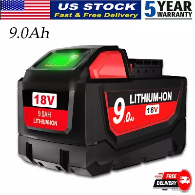 1X 18V 9.0AH Extended Capacity Battery For Milwaukee M18 Lithium XC  48-11-1890 • $32.99