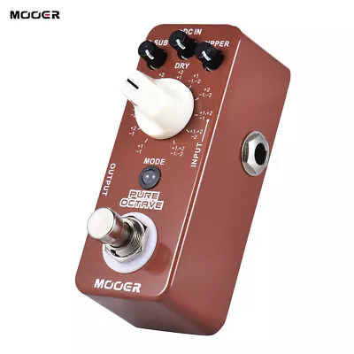 MOOER PURE OCTAVE Octave Guitar Effect Pedal 11 Octave Modes Full Metal T5E2 • $45.83