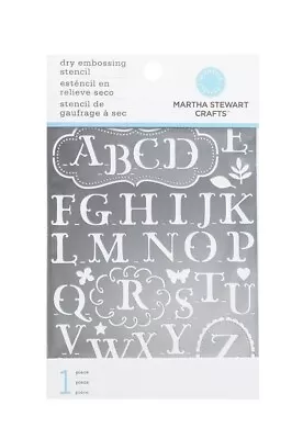 Martha Stewart Crafts Dry Embossing Stencil - TRADITIONAL ALPHABET  42-03006 • $9.99