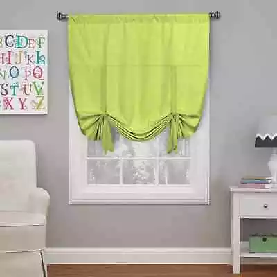 NEW Eclipse Kendall Blackout Balloon Tie Up Shade Curtain Lime Green • $12.73