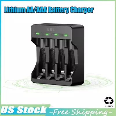 EBL 1.5V Lithium-ion Battery Charger For AAA AA Li-ion Rechargeable Batteries US • $10.89