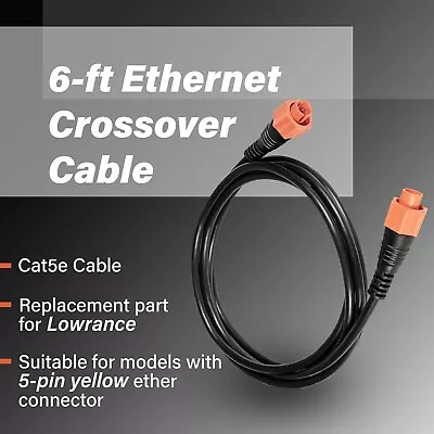 Lowrance Ethernet Crossover Cable  Cat5e Cable 6-Feet High-Speed Plug And Play • $28.99