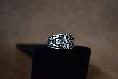 Chain Harley Davidson Emblem Ring 925 Sterling Silver Men's Ring 10.5 • $28.80