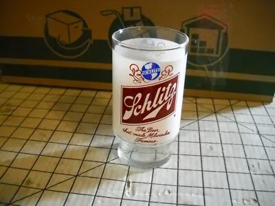 Vintage Schlitz Milwaukee Beer Glass Footed Bar Brewery Glassware • $2.49