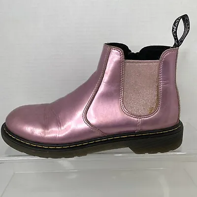 Doc Dr Martens Purple Womens 6 AW004 Patent Metallic Air Wair High Combat Boots • $25.08