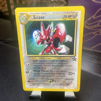 $4 • Buy Pokémon TCG Scizor Wizards Black Star Promos 33 Regular Promo Authentic OOP 2001