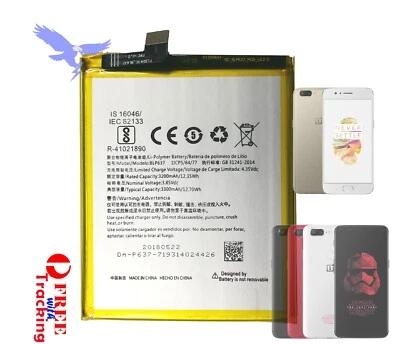 $20.71 • Buy Replace Battery For OnePlus 5 5T A5000 A5010 BLP637 Free Shipping