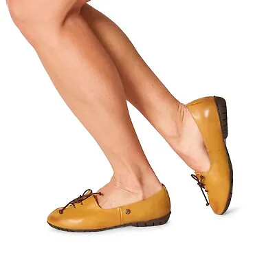 Sergio Tomani Tuka Slip On Shoes Women's Sz US 7.5-8 M EU 38 Brown Miel Leather • $45.49
