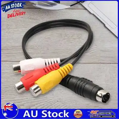 AU 4 Pin S-Video To 3 RCA Female Audio Cable Copper Core For Computer Laptop • $7.23