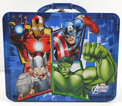 Marvel Avengers Assemble Tin Lunch Box 2015 Tin Box Co. Hulk Thor Iron Man • $9.95