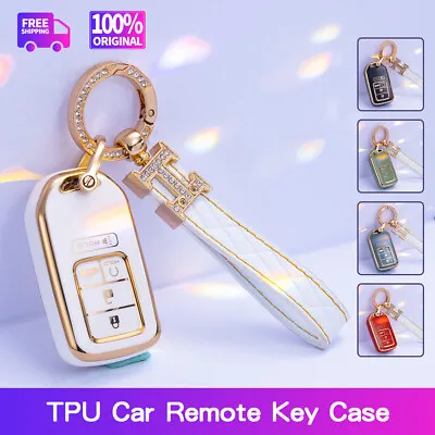 Smart Remote Key Fob TPU Case Cover Chain For Honda Civic Pilot Accord 5 Buttons • $10.99