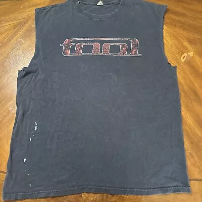 Vintage Y2K Tool Tour Shirt Cut Sleeves Size L • $24.95