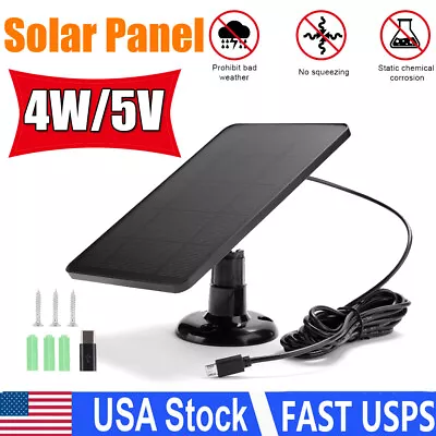  Solar Panel Micro USB C Power CCTV Camera Security Cam Battery Charger Outdoor  • $15.99