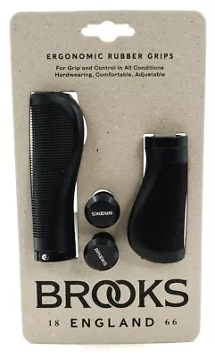 Brooks Ergonomic Rubber Lock On Bicycle Grips 130mm/100mm • $46.87