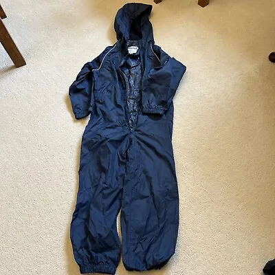 £4.99 • Buy Navy Shower Rain Water Splash Childs Kids Rain Suit  Ex Cond, She 5-6 Years