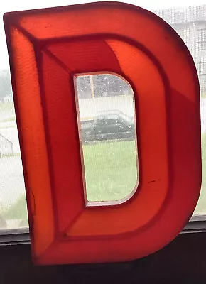 Vintage Bevelite Movie Marquee Letter Graphic Textured Surface 10 Inch Tall “D” • $19.50