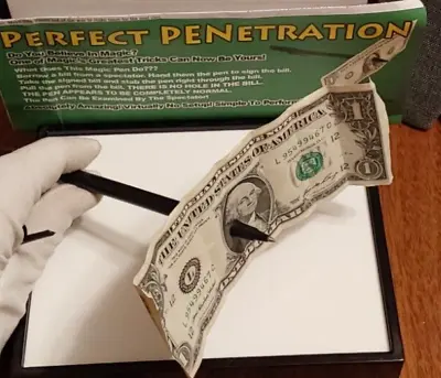 Magic Pen Through Dollar: Perfect PENetration Easy Magic - Close-Up Street Magic • $11.95