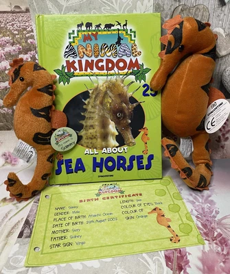 My Animal Kingdom Book 25 Sea Horses 2 Soft Toys + Tags + Certificate Deagostini • £10