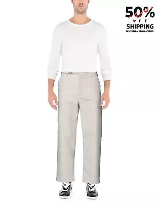 RRP€637 VALENTINO Moleskin Trousers IT48 US38 M Ivory Cropped Made In Italy • $99.59