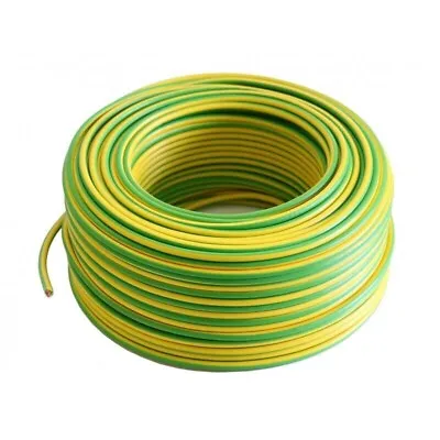 3 4/12ft Grounding 6mm ² H07V-K Green/Yellow Core Wire Finely Stranded & • $6.17
