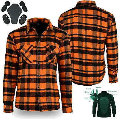 Bikers Gear Australia Kevlar® Lined Flannel Lumberjack Motorcycle Shirt • $125.99