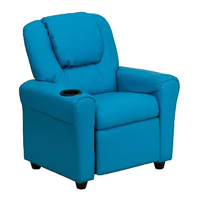 Flash Furniture Contemporary Vinyl Kids Recliner W/Cup Holder And Headrest • $203.98