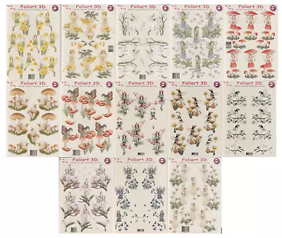 Flowers & Fairy Fairies -various- 2*Non-die-cut Foliart 3D Decoupage • £1.30