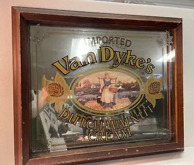 Vintage Bar Whiskey Seagram’s 83’ Double Mirror Sign Dutch Walnut Cream Liquor • $38.70