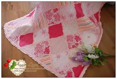 Laura Ashley Patchwork Baby Nursery Quilted Bed Coverlet/Blanket Play Mat/Rug • £35