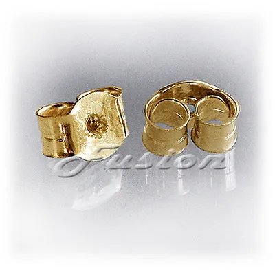 1 Pair 9 Ct Yellow Gold Stud Earring Butterfly Backs Scrolls Findings • £14.99