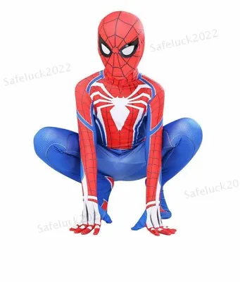 $37.36 • Buy PS4 Spiderman Costume Insomniac Games Version Adult Kids Cosplay Zentai Suit