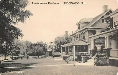 $13 • Buy C.1910 Homes Lincoln Ave. Ridgewood NJ Post Card