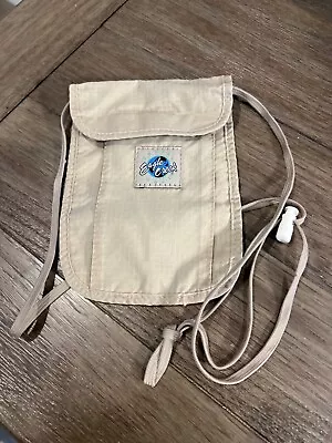 Eagle Creek Tan Nylon Travel Neck Wallet Adjustable Crossbody Money Document • $14.99