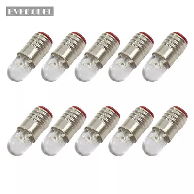 10 Pieces Warm White 4.5mm Screw Bulb E5 E5.5 Leds 12V-14V E505WM • £9.23