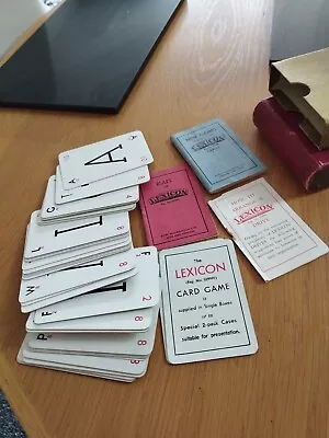 1930’s Vintage Waddington’s Lexicon Card Game Complete With Rules Books • £9.99