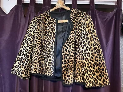 Vintage Faux Leopard Reversible Jacket - M • $40