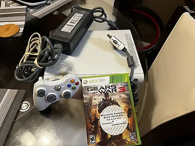 Microsoft Xbox 360 White Console And Cords 60GB HDD • $75