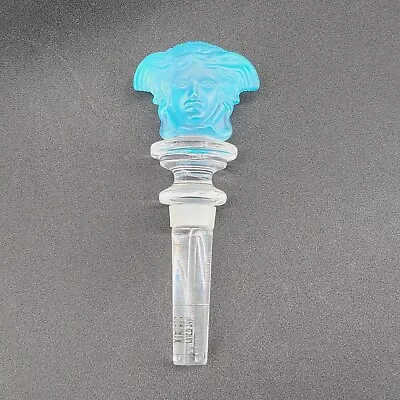 Versace X Rosenthal Light Blue Medusa Crystal Bottle Wine Stopper  • $25.95