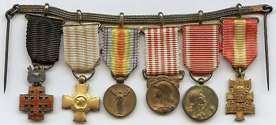 France WWI Verdun Military Chaplain Group Miniature Medals & 2 Knights Order • $135