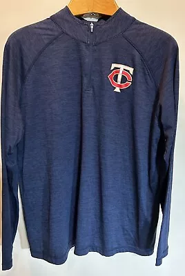Minnesota Twins — Majestic 1/4 Zip-Up Pullover Jacket Shirt  — Size Men’s XL • $17.95