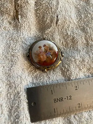 Vintage Cameo Pin Man Woman Beautiful Setting  • $24.99