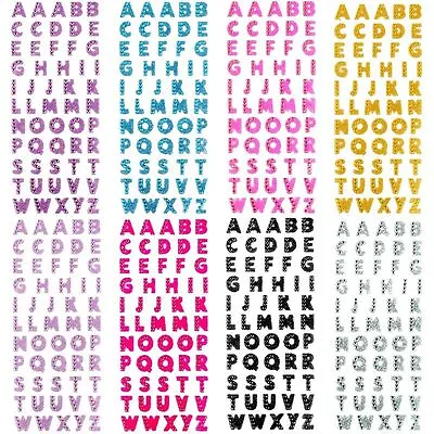 Glitter Crystal Alphabet Self Adhesive Stickers ABC A-Z Letter Words Sticker • $3.17