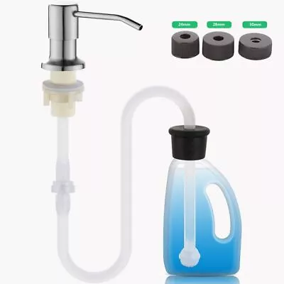 Pump Kitchen Sink Mounted Lotion Dispenser Dishwashing Liquid Soap Dispenser • £5.92