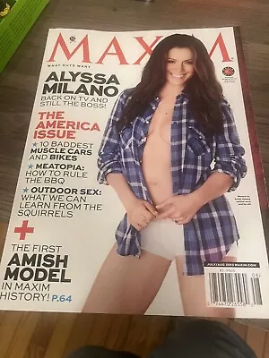 Maxim Magazine #185 July August 2013 Alyssa Milano April Rose Who’s The Boss Men • $15