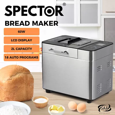 Spector Bread Maker Machine Automatic Kneading Mixing Nut Dispenser 18 Programs • $189.99